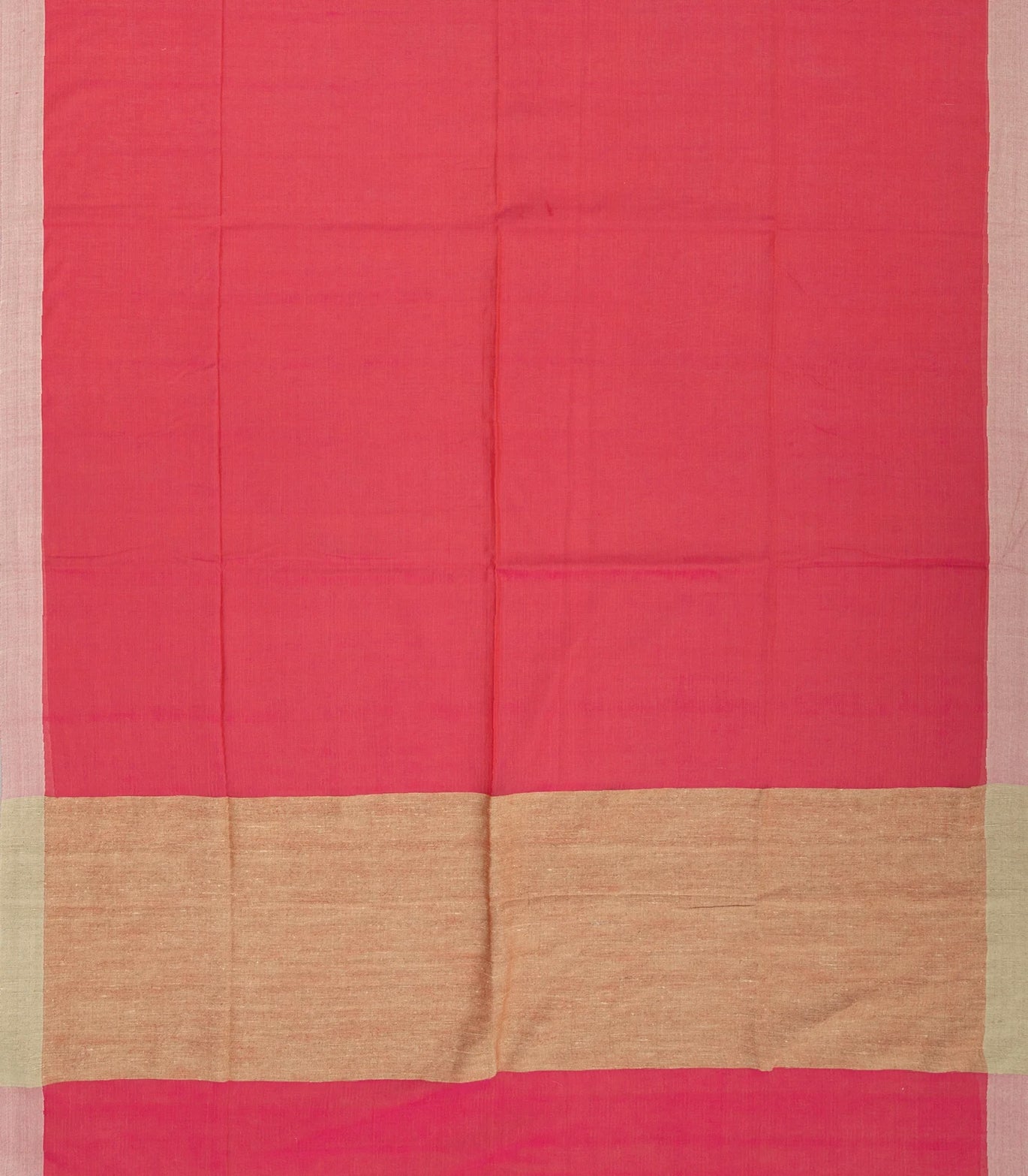 Pink Cotton Saree - Image 2