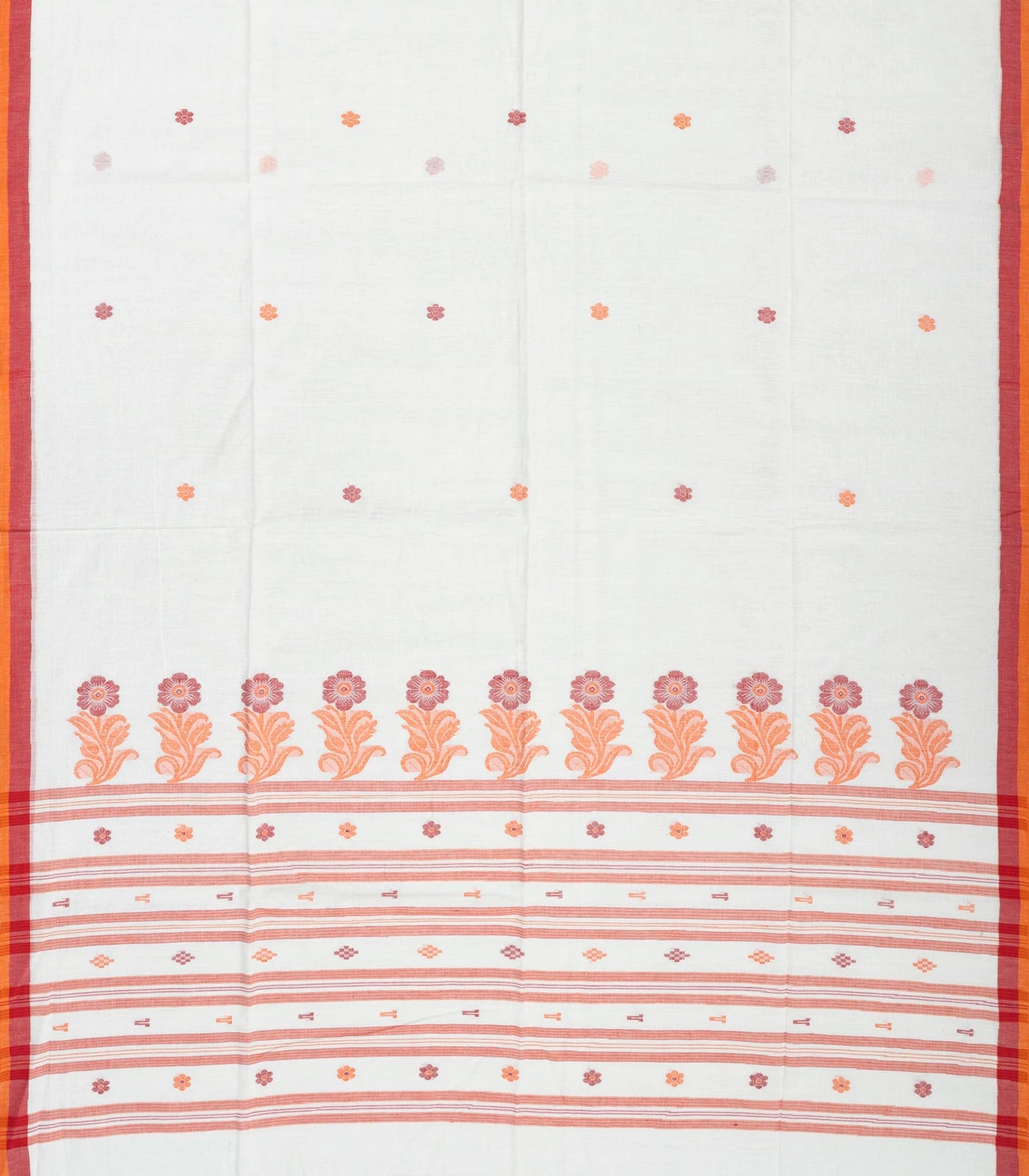 White Cotton Saree - Image 2