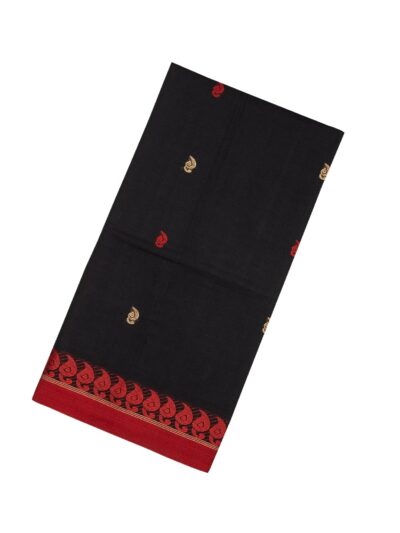 Black Handloom Cotton Saree