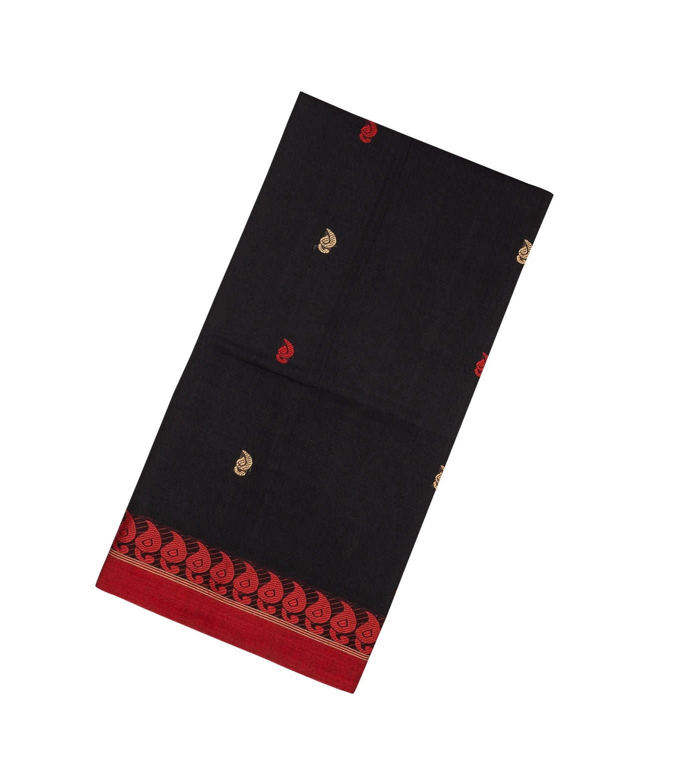 Black Handloom Cotton Saree