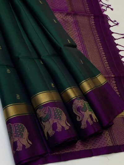 Black Handloom Cotton Saree