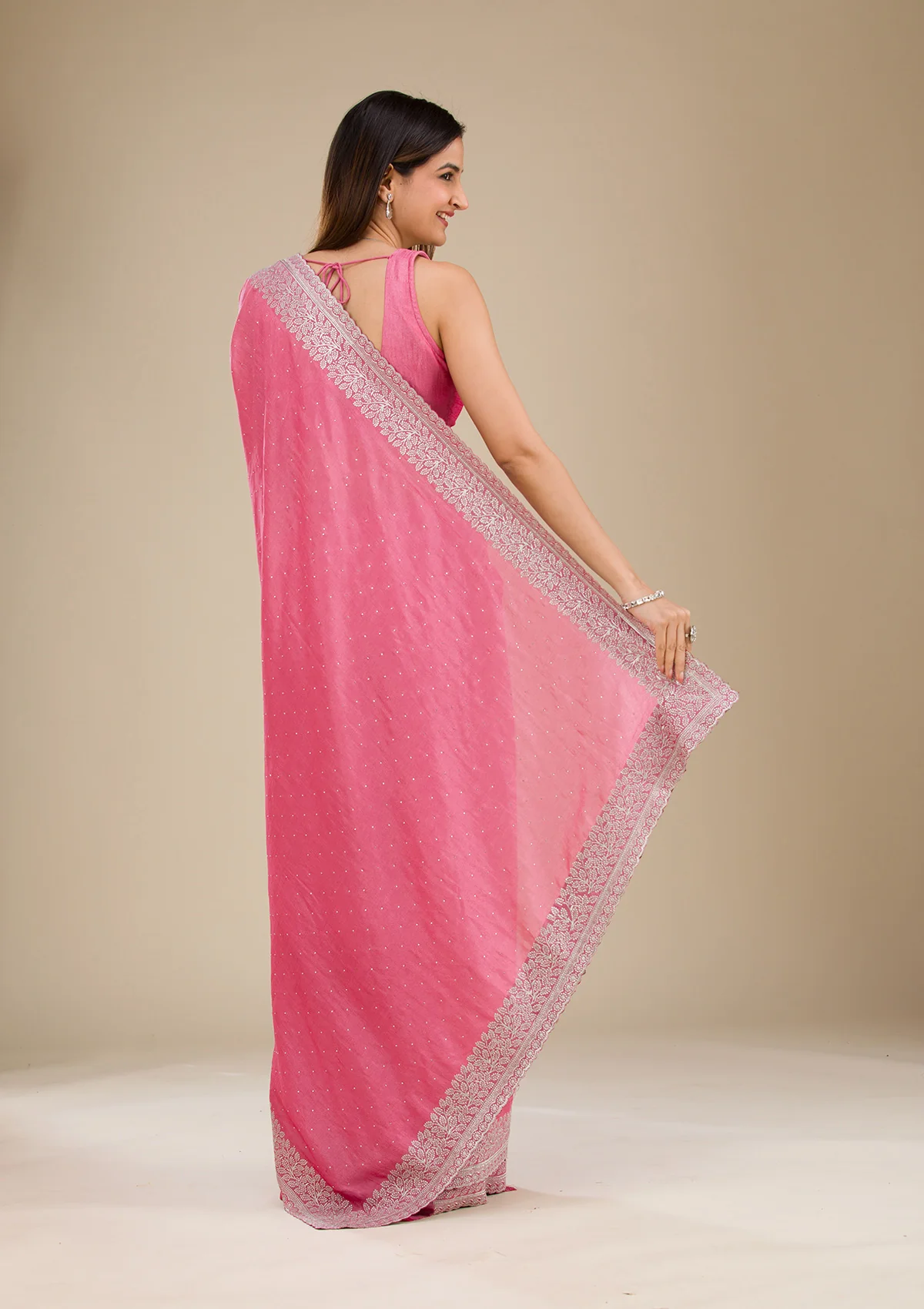 Pink Fancy Silk Saree - Image 3