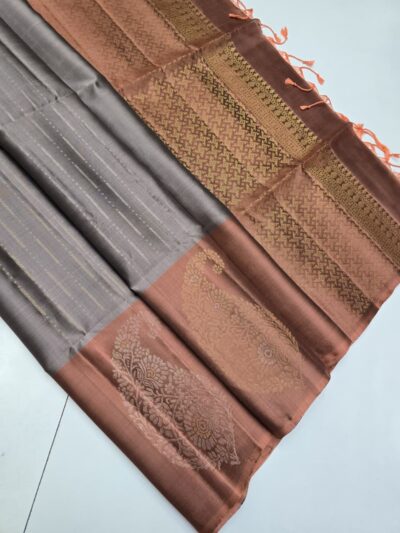 Handloom Kanchipuram  One Side Putta Silk Saree