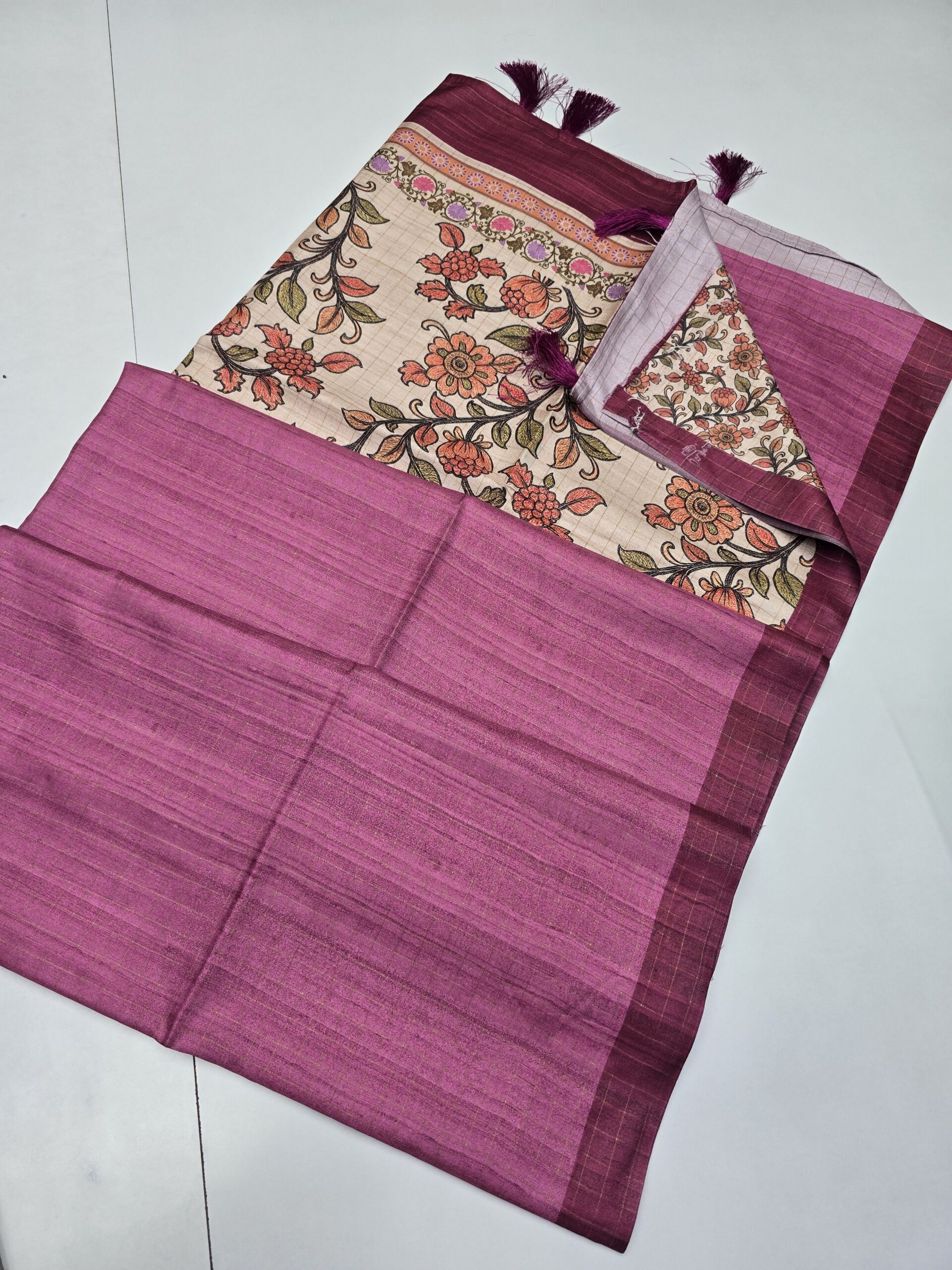 Semi Tusser Silk Sarees