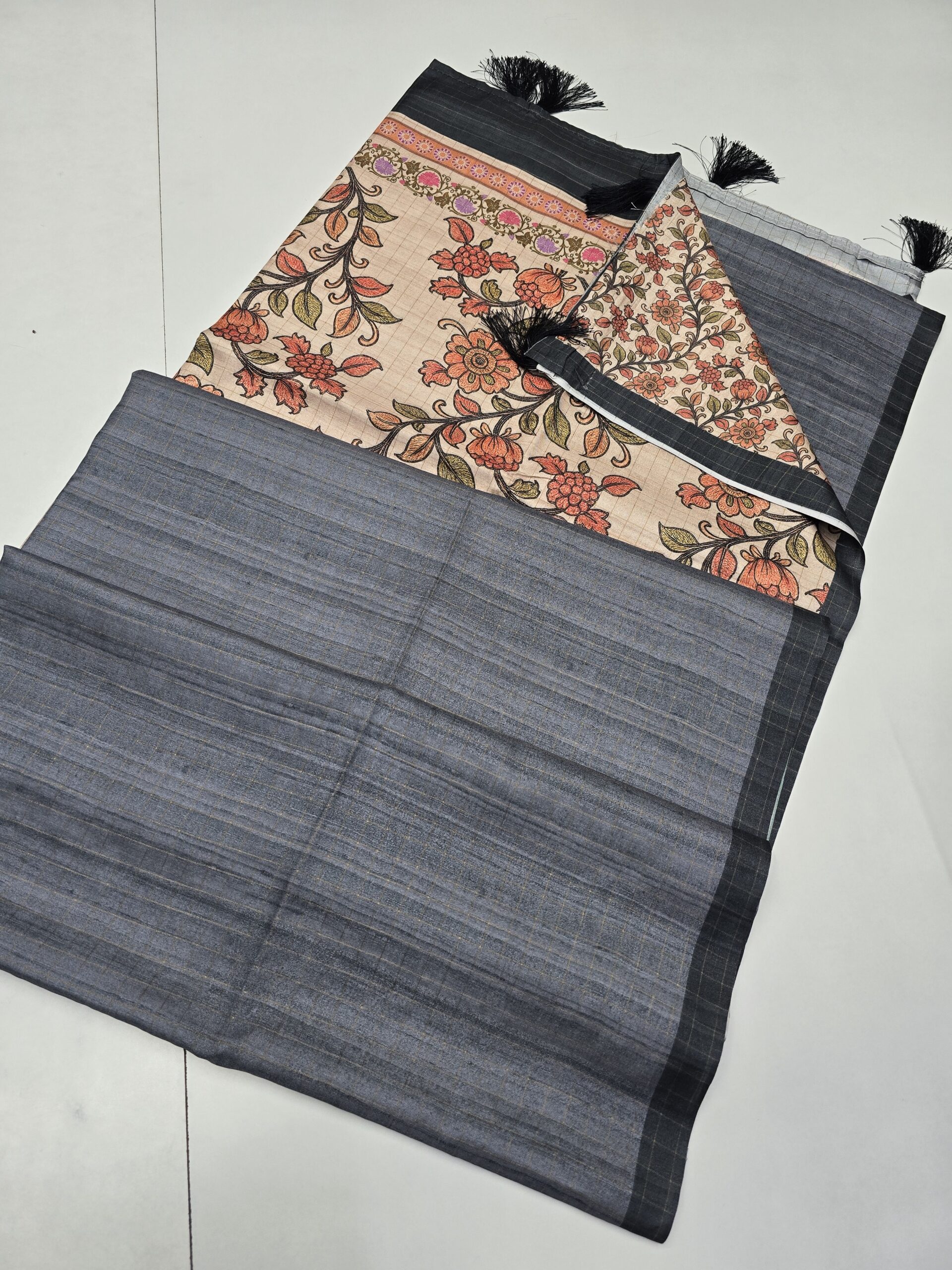 Semi Tusser Silk Sarees