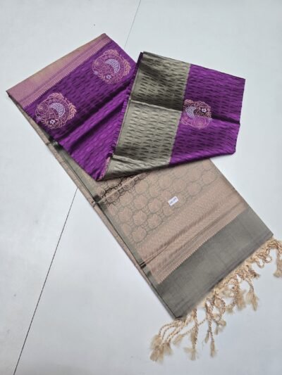 Kanchi Embossed Semi Soft Silk Sarees