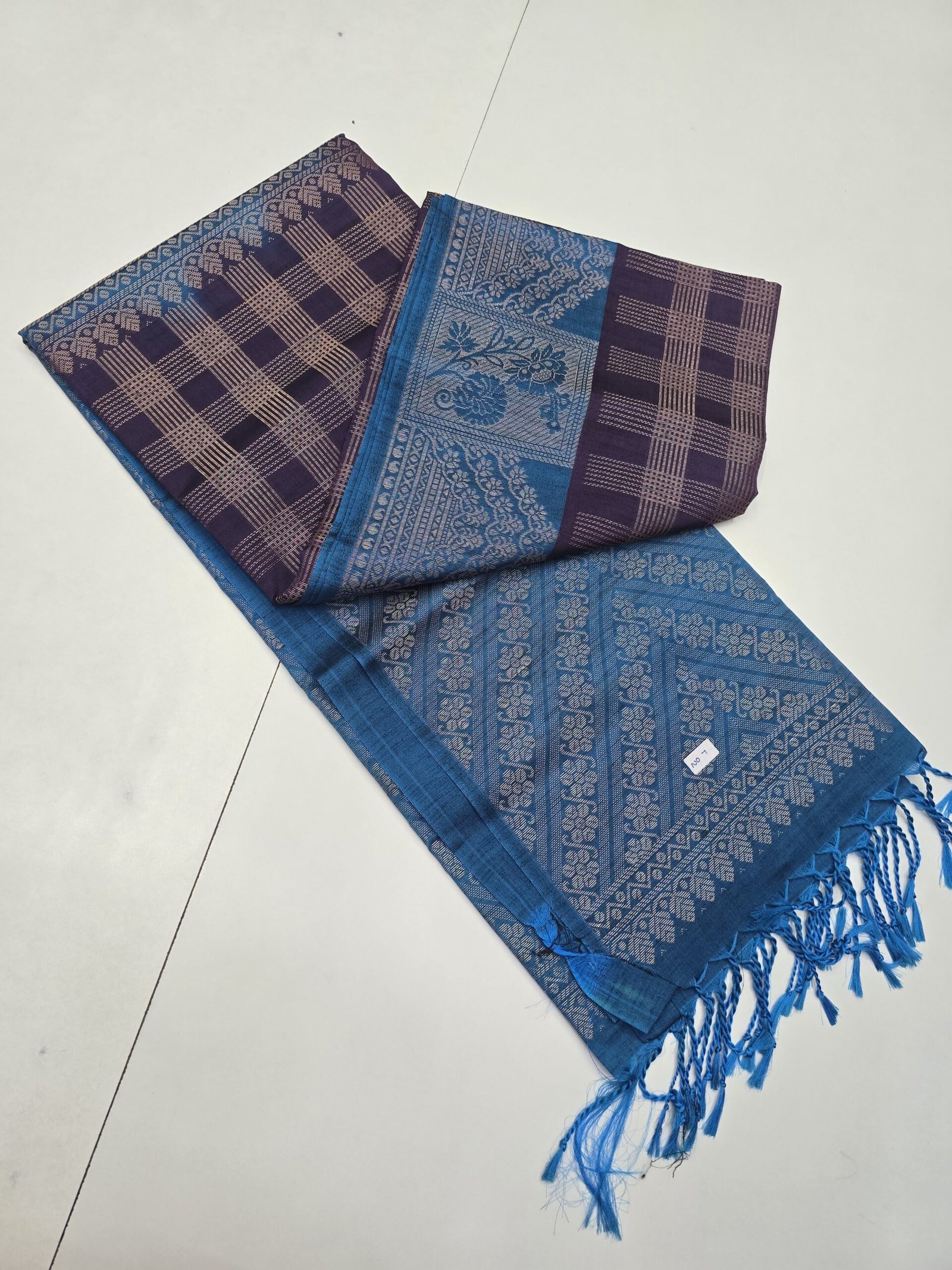 Dupion Kanchi Checks Semi Soft Silk Sarees
