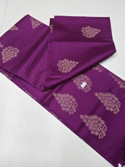 Kanchi Self Color Embossed Semi Soft Silk Sarees