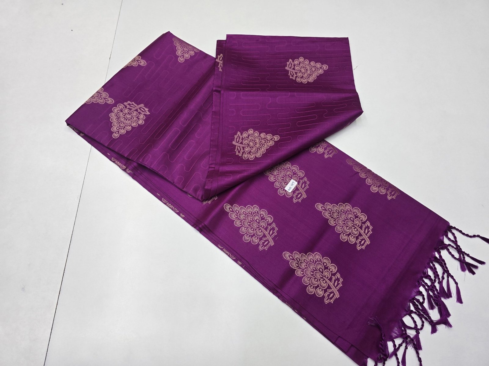 Kanchi Self Color Embossed Semi Soft Silk Sarees