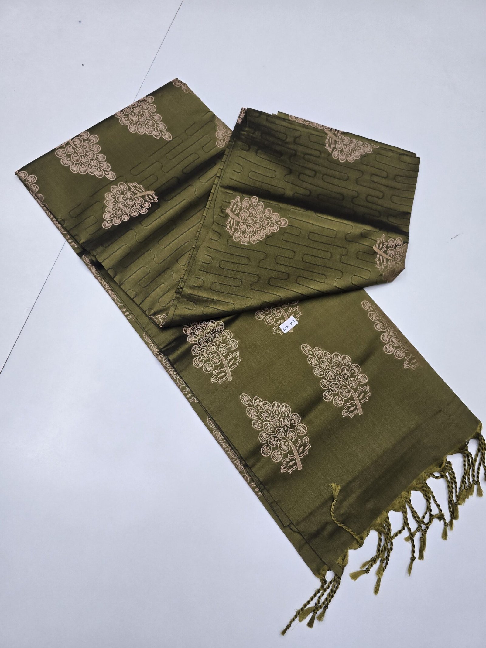 Kanchi Self Color Embossed Semi Soft Silk Sarees
