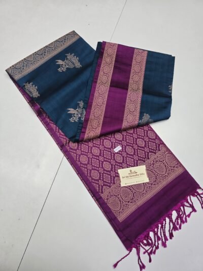 Kanchi Rettapet Border Semi Soft Silk Sarees