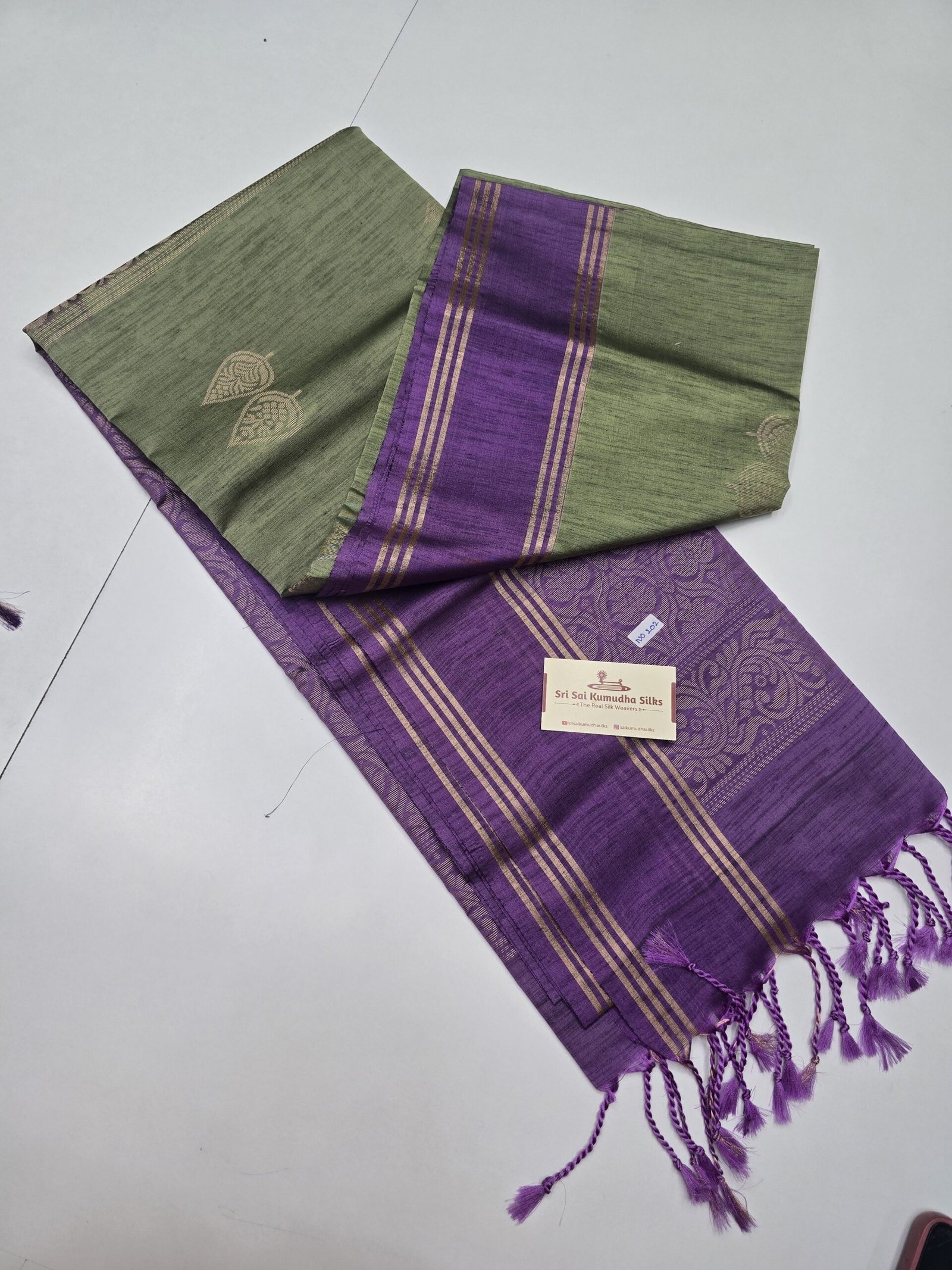 Kanchi Dupion Double Border Semi Soft Silk Sarees