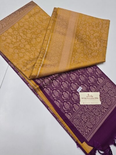 Kanchi Bridal Jari Brocade Semi Soft Silk Sarees