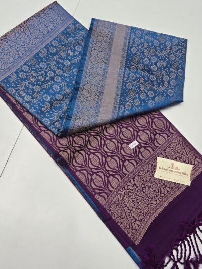 Kanchi Bridal Jari Brocade Semi Soft Silk Sarees