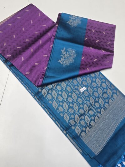 Kanchi Embossed Weaving Semi Soft Silk Sarees