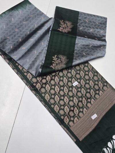 Kanchi Embossed Weaving Semi Soft Silk Sarees