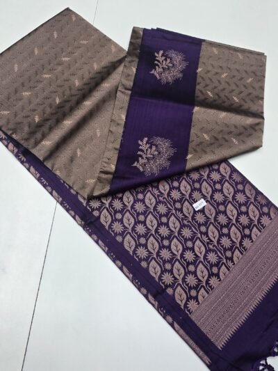 Kanchi Embossed Weaving Semi Soft Silk Sarees