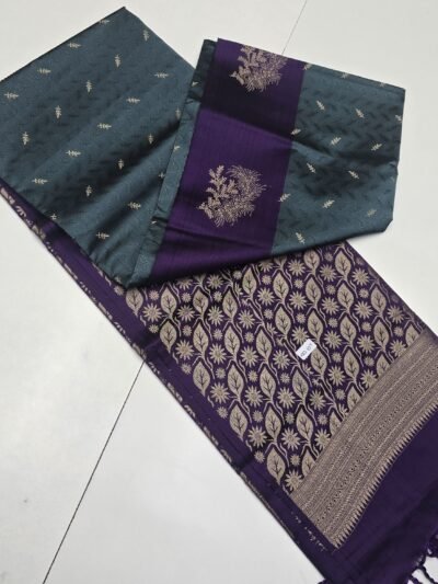 Kanchi Embossed Weaving Semi Soft Silk Sarees