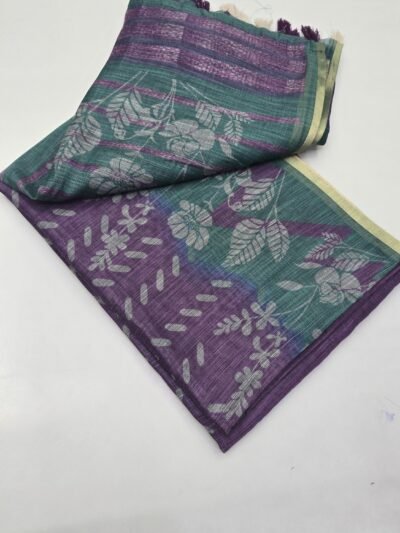 Jute Cotton Printed Fancy Sarees
