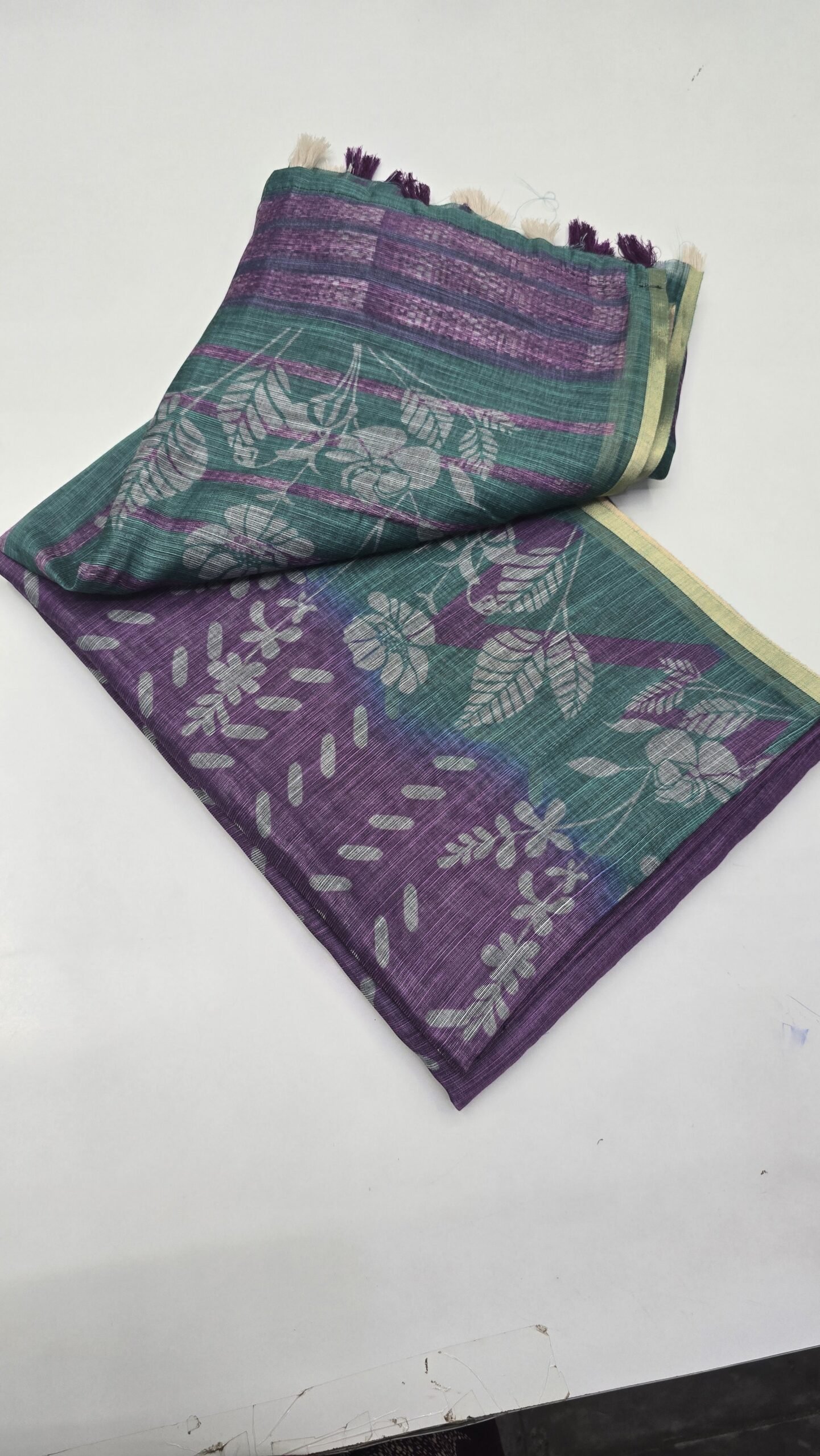 Jute Cotton Printed Fancy Sarees