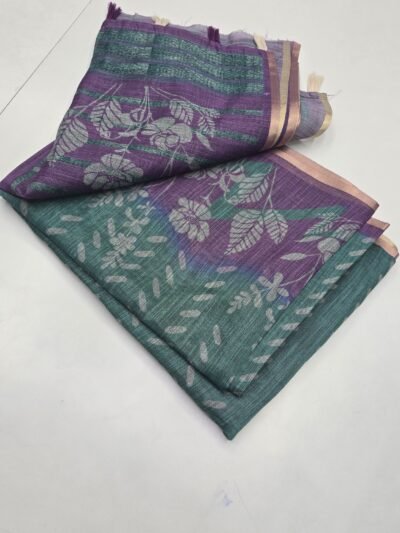 Jute Cotton Printed Fancy Sarees