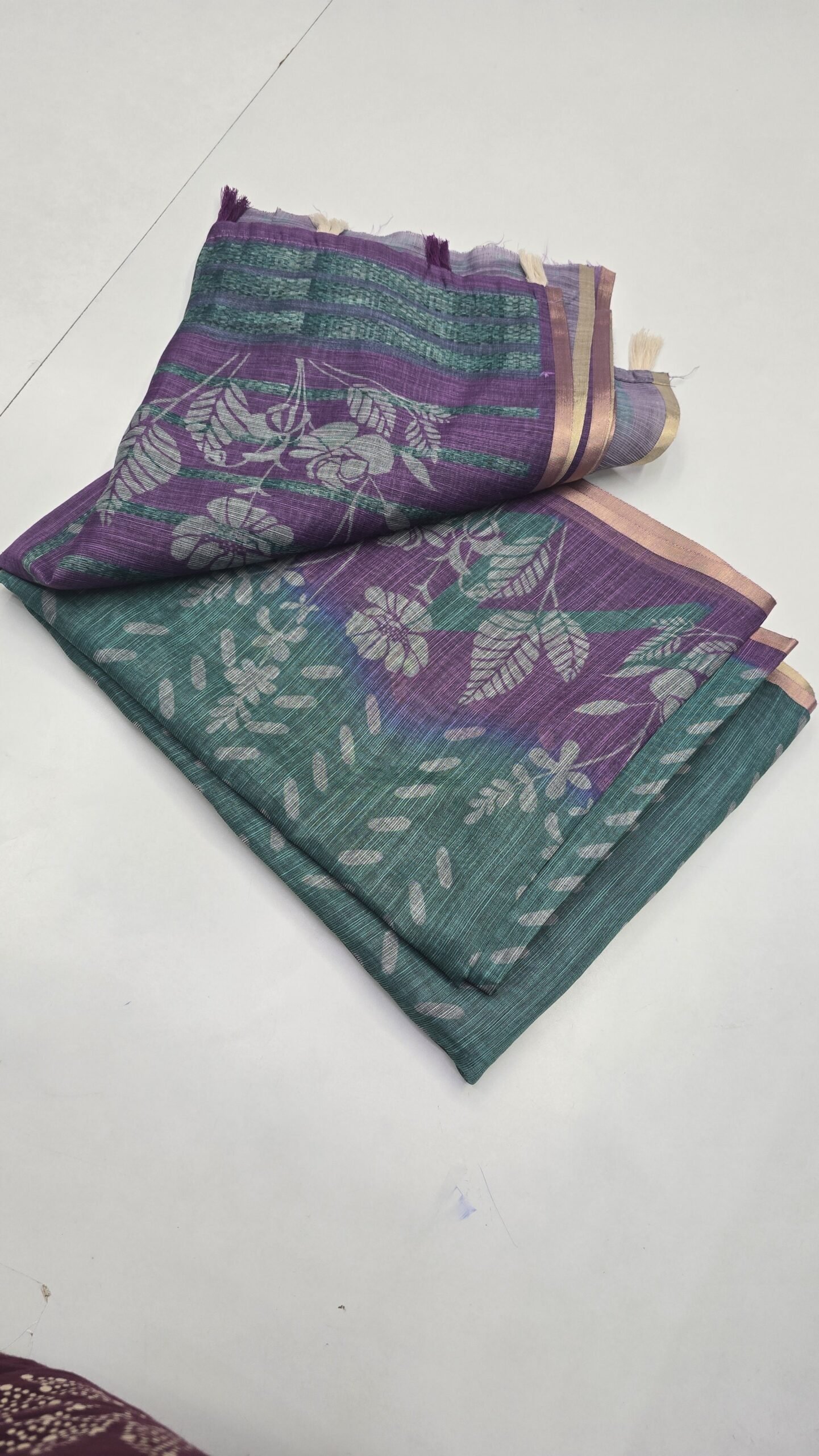 Jute Cotton Printed Fancy Sarees