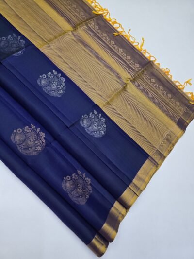 Handloom Contrast Border Pure Soft Silk With SilkMarkCertified