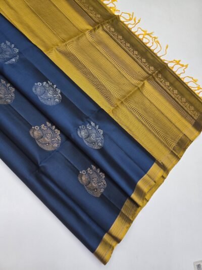 Handloom Contrast Border Pure Soft Silk With SilkMarkCertified