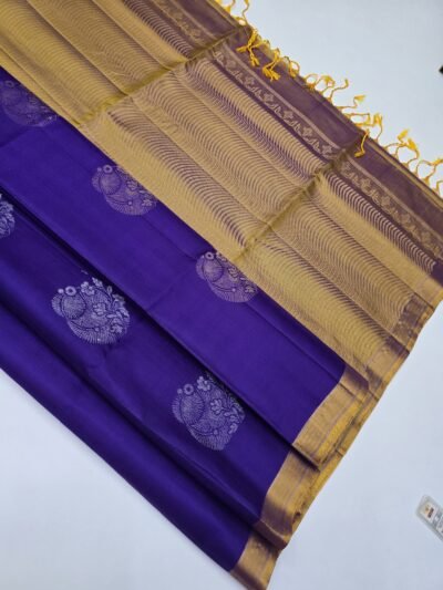 Handloom Contrast Border Pure Soft Silk With SilkMarkCertified