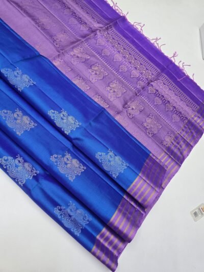 Handloom Contrast Border Pure Soft Silk With SilkMarkCertified