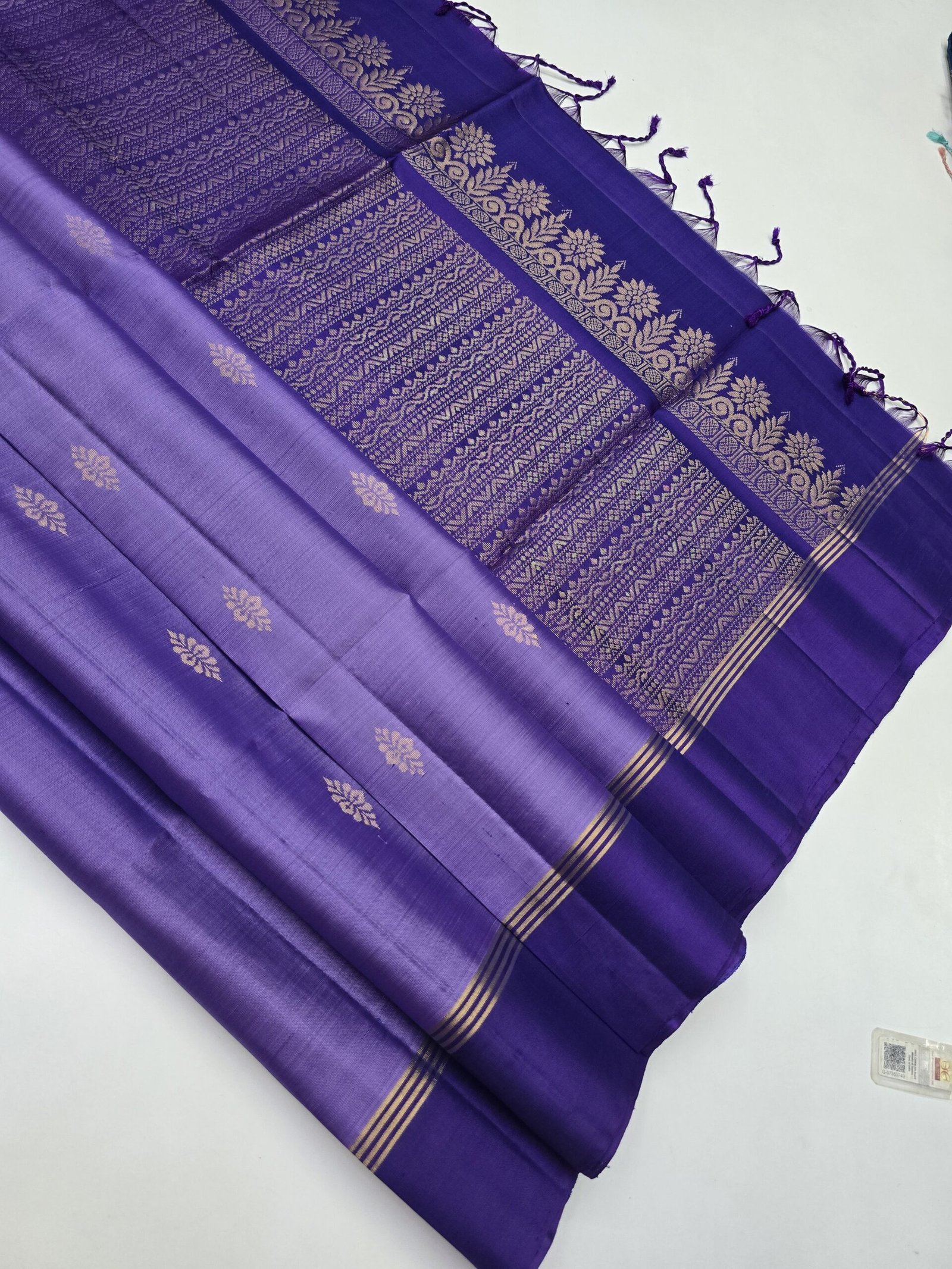 Handloom Contrast Border Pure Soft Silk With SilkMarkCertified