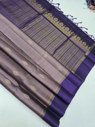 Handloom Contrast Border Pure Soft Silk With SilkMarkCertified