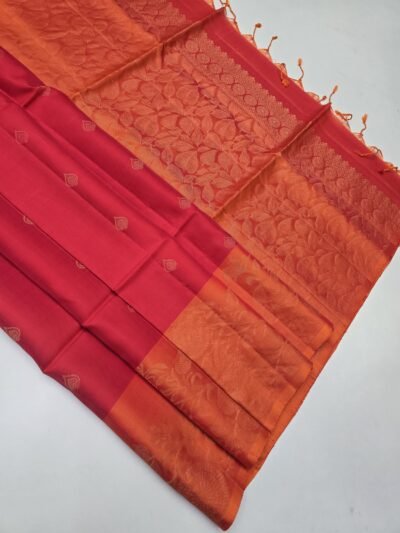 Handloom Kanchipuram Turning Border Pure Soft Silk Sarees With Silk Mark Certified