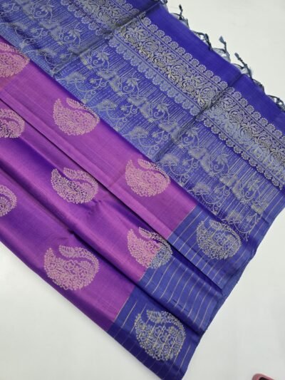 Handloom Kanchipuram Butta Pure Soft Silk Sarees With Silk Mark Certified