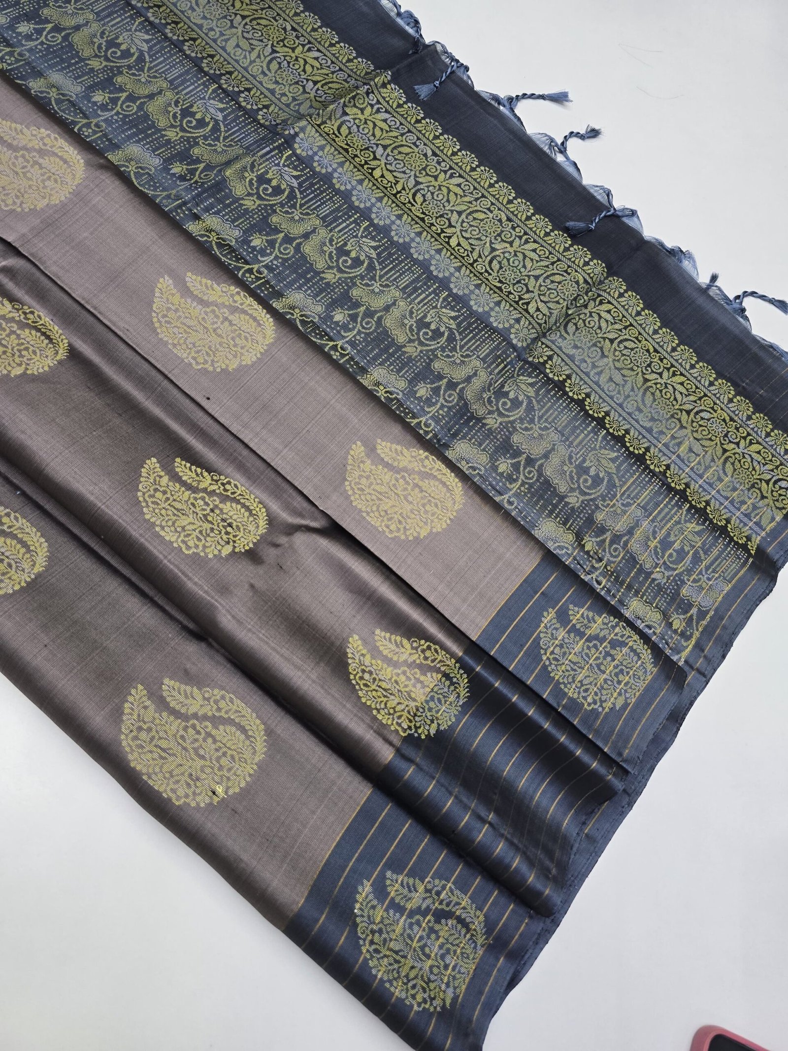Handloom Kanchipuram Butta Pure Soft Silk Sarees With Silk Mark Certified