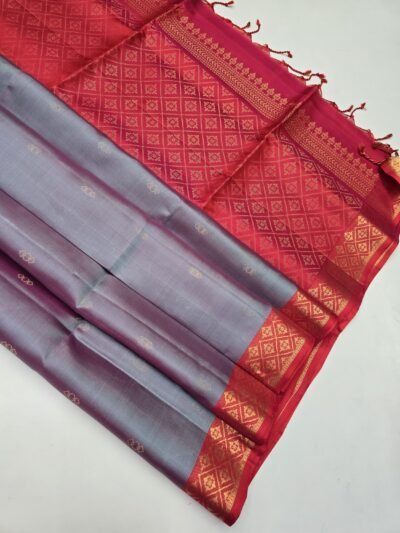 Handloom Jacquard Border Soft Silk Sarees With Silk Mark Certified